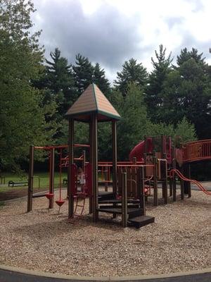 Main playground with swings, slides and lots of stuff to climb on.