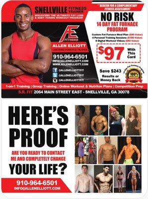 AE Fitness Digital Business Card- Location: 2064 Main Street East Snellville, GA 30078