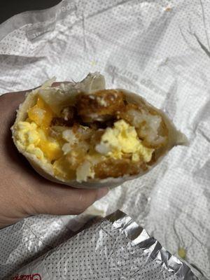 Hash Brown Scramble Burrito