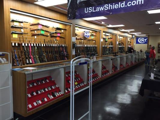 Lots of guns for sale and very knowledgeable staff behind the counter