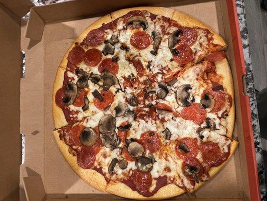 Pepperoni and Mushroom