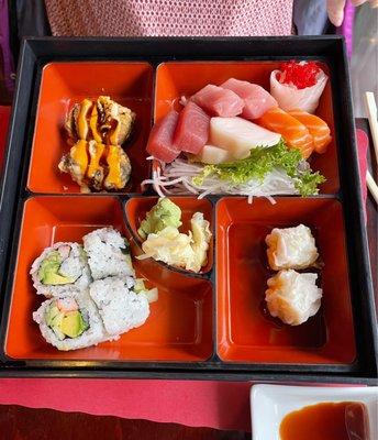 Sashimi bento box