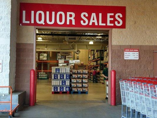 The liquor area is way bigger than the Charleston store's liquor area.