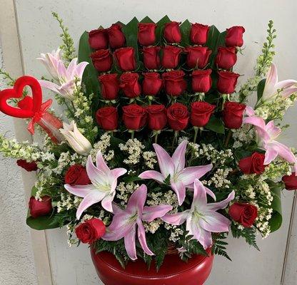 24 red roses