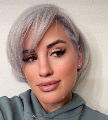 Platinum hair