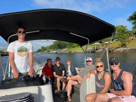 Relaxing Ride on a Pontoon Boat