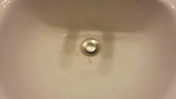 Red marker in your sink