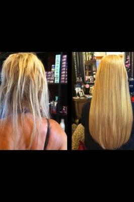 Hair Extensions Before/After