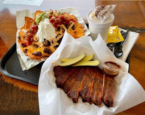 Nachos and ribs