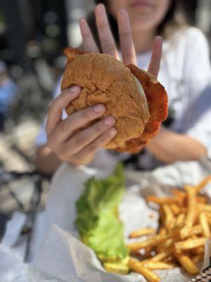 Hot buffalo chicken sandwich