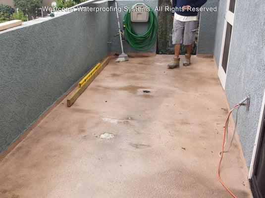 Deck Waterproofing Deck Coating Balcony Repairs Newport Ave. Long Beach, CA BEFORE