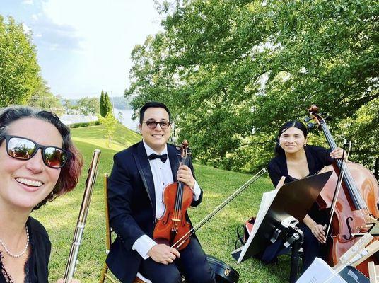 Flute, Violin & Cello for wedding at Stonewall Farms, Tuscaloosa AL