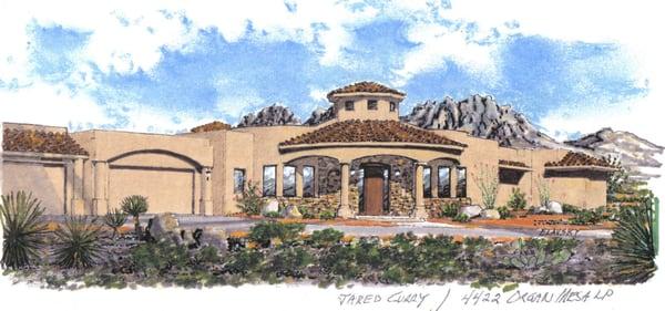 Custom Home in Las Cruces, in the Organ Mesa Ranch Subdivison built by Jared Curry Custom Homes