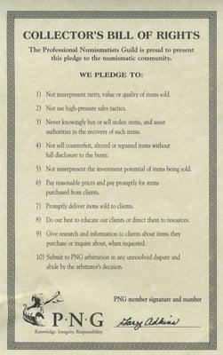 PNG Collector's Bill of Rights