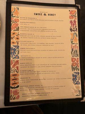 Food menu