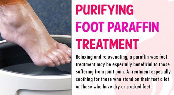 Come try out ourparaffin treatment on feet and hands