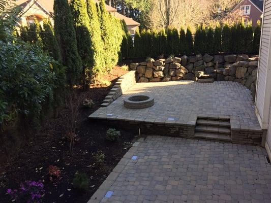 2 tier paver patio.