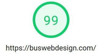 Google's Test: We Build Websites that score 90 or above.