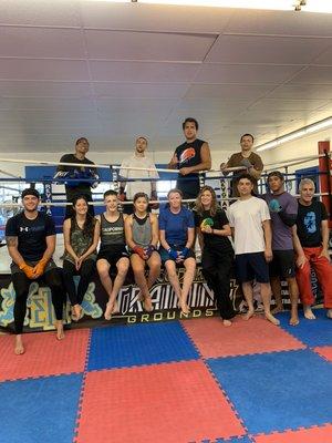 Kickboxing class