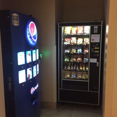 Vending machines across from the two restrooms...for when Subway and the  Starbucks on the first floor is closed.