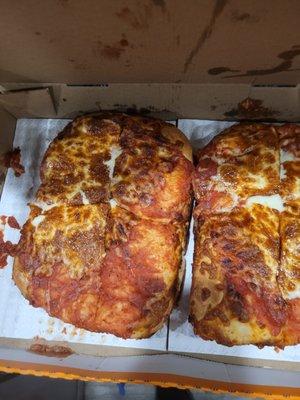 Little Caesars Pizza. Do they not see this when they put it in the box or do they just not give a crap? I paid money for this!