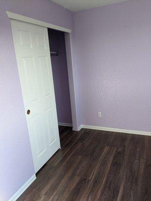 New paint and laminate floor in another bedroom