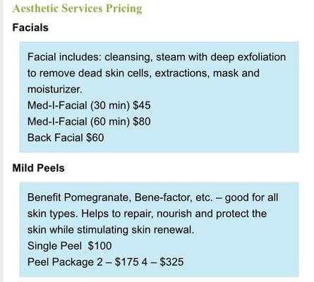 Facial info from their site.