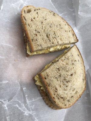 Egg salad on rye.