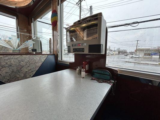 Table with jukebox