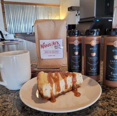 Cheesecake and gourmet coffee