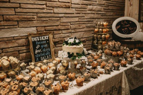 cupcakes at a wedding reception