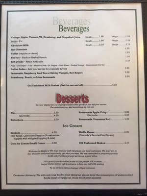 Drinks and Desserts