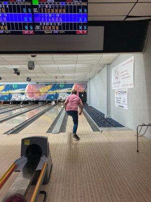 Shootin a strike!