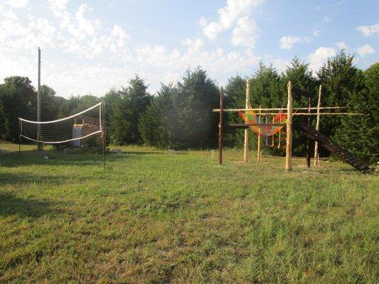 Start of the new play area in back.