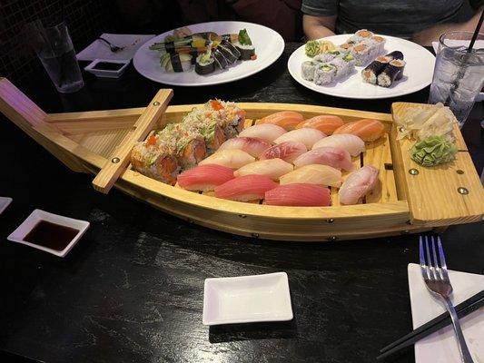 Sushi-sashimi for two.