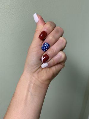 Independence Day nails. 4th of July nails.