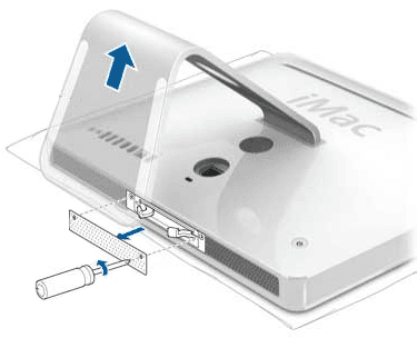 Upgrading memory in an iMac.