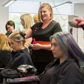 Mason Anthony School of Cosmetology students learning through hands-on experience