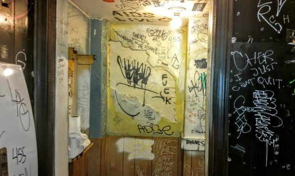 Mens room. Last cleaned during the Nixon administration.