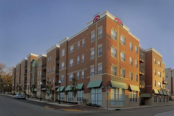 Tenth & College Village apartments, downtown Bloomington, IN