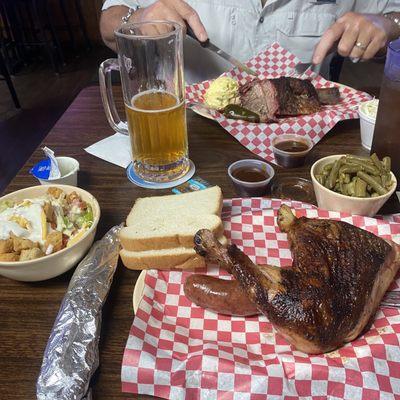 Dino rib and a leg quarter plate, awesomeness at its finest.