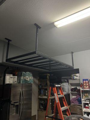 Ceiling storage rack