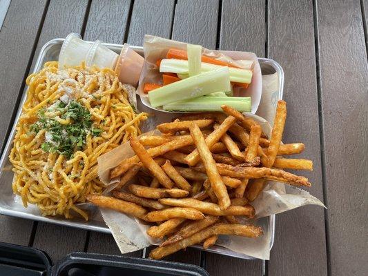 Large garlic noodles  Large LRG - SEASON FRIES Celery & Carrots