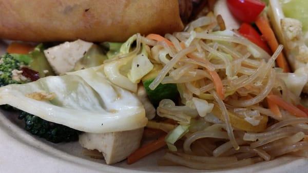 Chopsuey with Tofu (left) and Pancit Noodles (right)