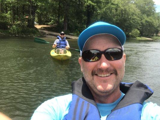 He's a great kayak trip.