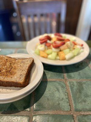 Toast and Fruit Plate