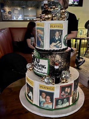 Custom cake with edible photos