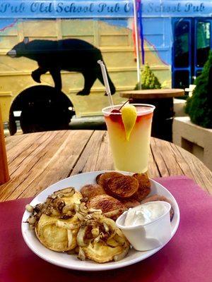 Kielbasa & Pierogis with a Lemonade Slushie