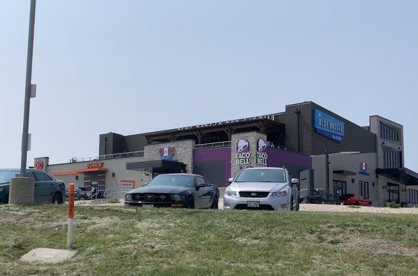 The remodeled gas station plaza where O&H Bakery is located