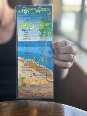 Drink menu